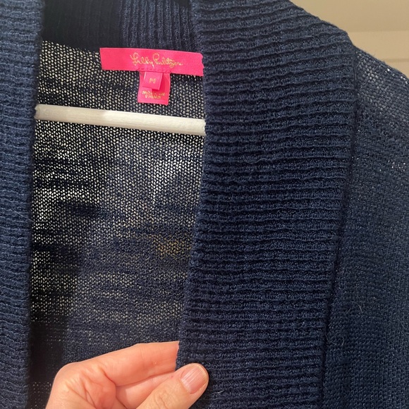 Navy Lily Pulitzer cardigan - Picture 5 of 5